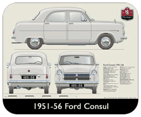 Ford Consul 1951-56 Place Mat, Small